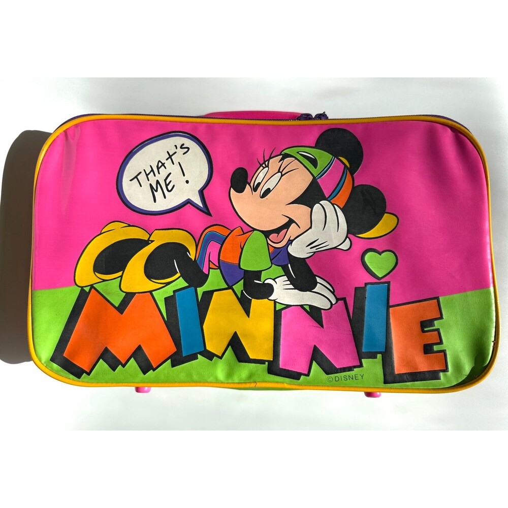 Neon Vintage Minnie Mouse Suitcase